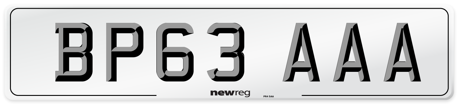 BP63 AAA Number Plate from New Reg